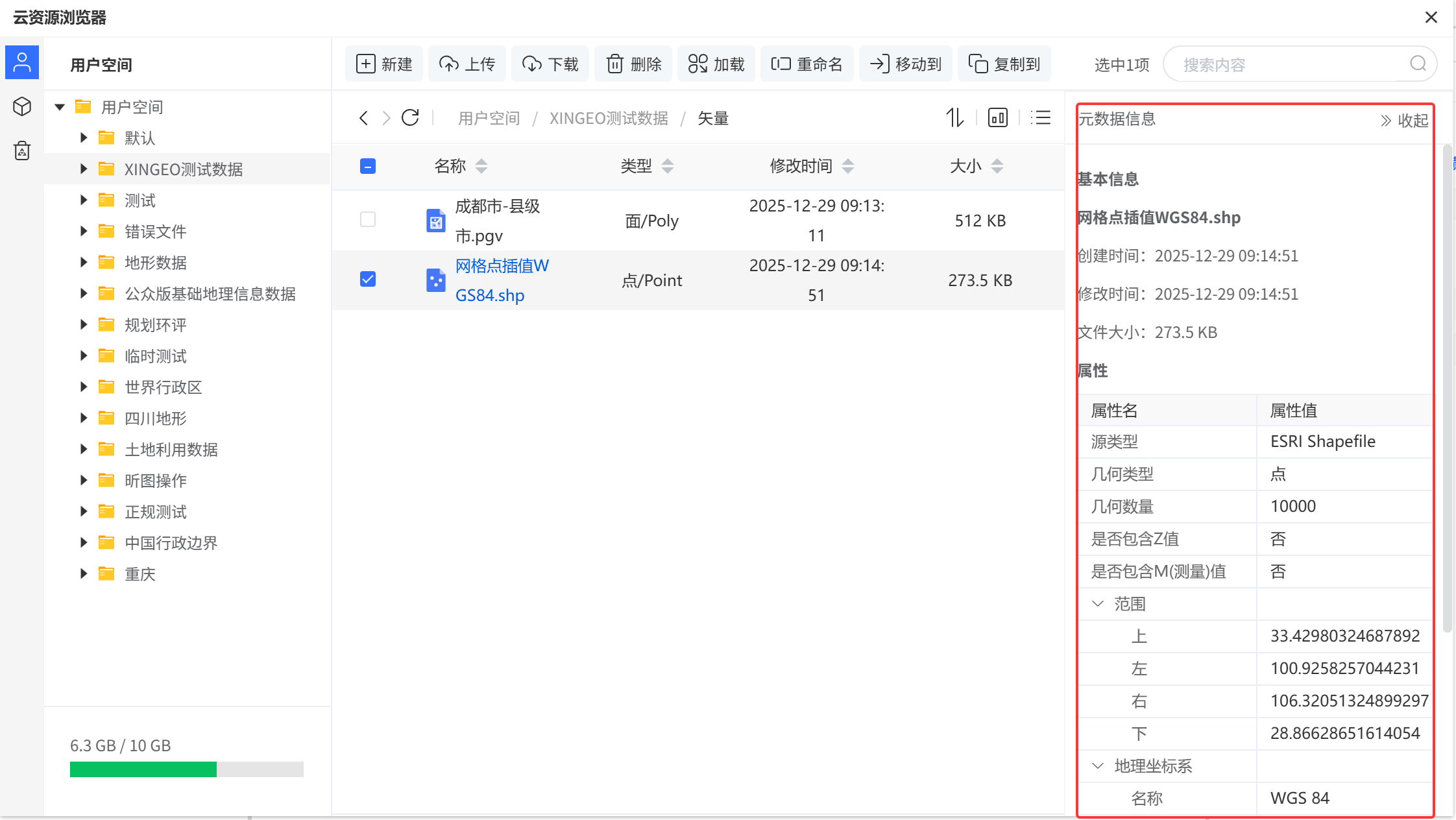 矢量数据元数据